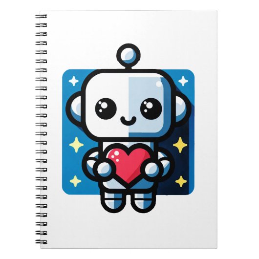 Carnet Coeur de tenue de robot mignon - Amour adorable et (Devant)