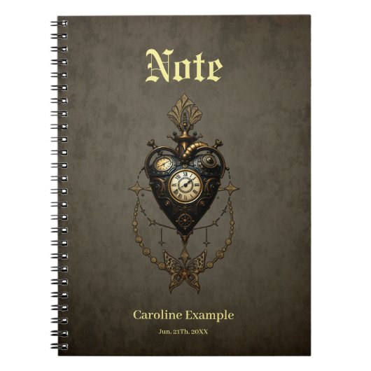 Carnet Coeur de vapeur, (Devant)