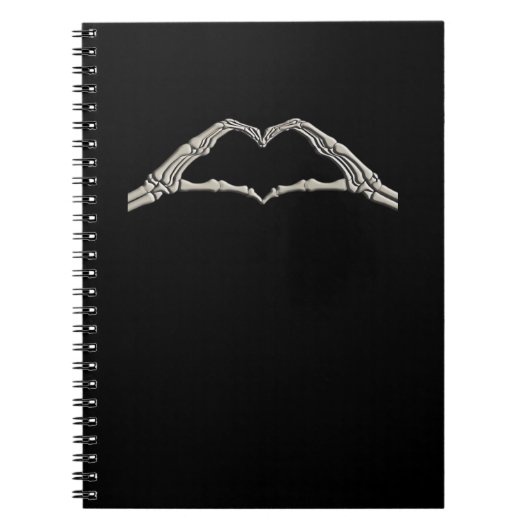 Carnet Coeur des mains osseuses actif (Devant)