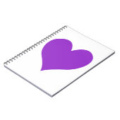 Carnet Coeur d'orchidée foncée mignon (Côté gauche)