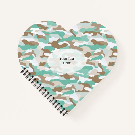 Carnet Coeur du Camouflage côtier (Devant)