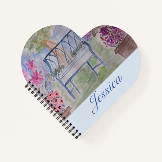 Carnet Coeur du jardin d'été (Devant)
