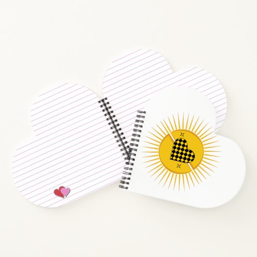 Carnet Cœur Échiquier du Soleil Doré (Intérieur)