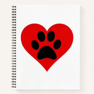 CARNET COEUR EMPREINTE DE PATTE