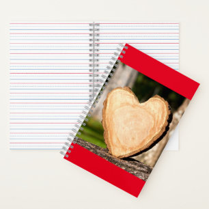 Carnet coeur en bois