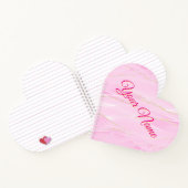 Carnet Cœur en forme de rose et or (Intérieur)