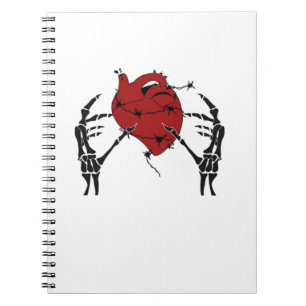 Carnet Coeur Et Mains - Squelette Mains Coeur