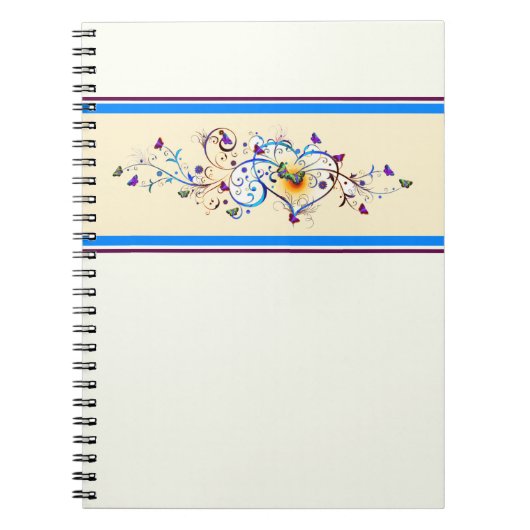 Carnet Cœur et papillons (Devant)
