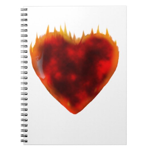 Carnet Coeur flamboyant (Devant)
