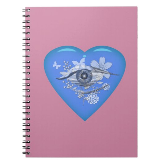 Carnet Coeur floral mystique de l'oeil (Devant)