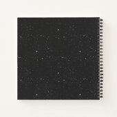 Carnet Coeur Galaxy | Monogramme géométrique noir et blan (Dos)