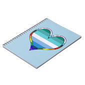 Carnet Coeur gay pride (Côté gauche)