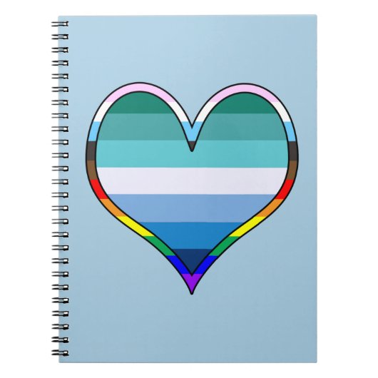 Carnet Coeur gay pride (Devant)