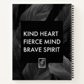 Carnet Cœur gentil. Esprit féroce. Esprit courageux. (Dos)