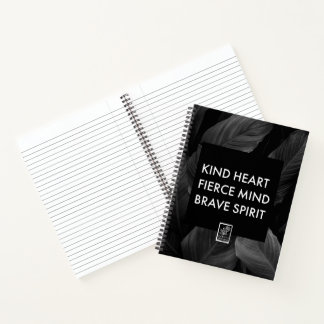Carnet Cœur gentil. Esprit féroce. Esprit courageux.