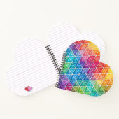 Carnet Coeur géométrique Motif arc en ciel (Intérieur)