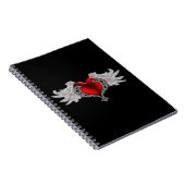 Carnet Cœur gothique avec ailes d'ange (Côté Droit)
