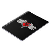 Carnet Cœur gothique avec ailes d'ange (Côté gauche)