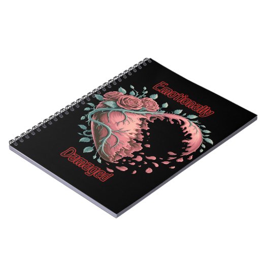 Carnet Coeur gothique et Rose (Côté gauche)