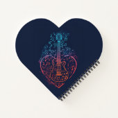 Carnet Coeur guitare (Dos)