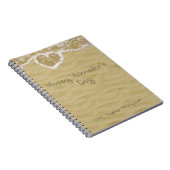 Carnet Coeur "Heureuse Sainte-Valentin" écrit dans le sab (Côté Droit)