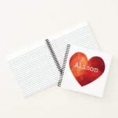 Carnet Coeur hitech rouge (Intérieur)