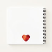Carnet Coeur hitech rouge (Dos)