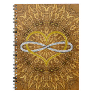 Carnet Coeur Infinity Gold Silver
