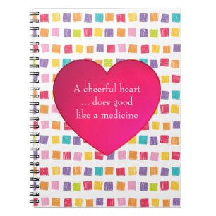 Carnet Coeur joyeux Motif coloré