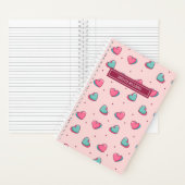 Carnet Coeur mignon et Poka Motif rose rétro doux (À l'intérieur)