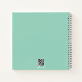 Carnet Coeur mignon violet, rose et rouge sur Turquoise (Dos)