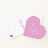 Carnet Coeur personnalisé rose moderne en forme (Intérieur)