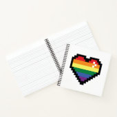 Carnet Coeur Rainbow Pixel (Intérieur)