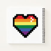 Carnet Coeur Rainbow Pixel (Dos)