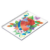 Carnet Cœur romantique et fleurs” (Côté gauche)