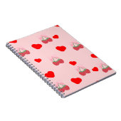 Carnet cœur rose et baies (Côté Droit)