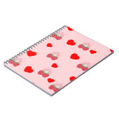 Carnet cœur rose et baies (Côté gauche)