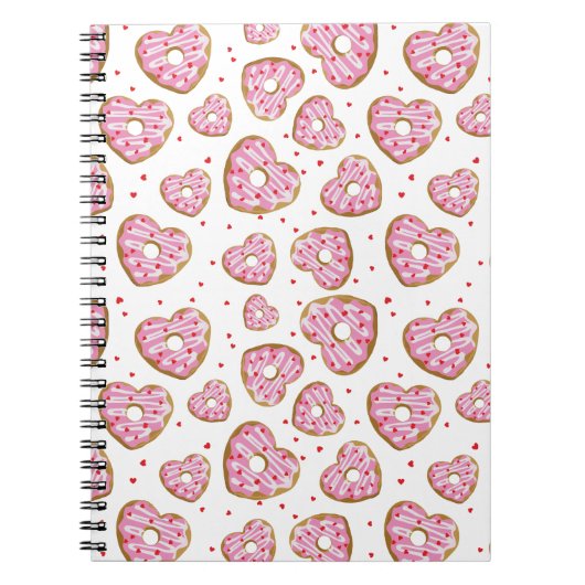 Carnet Coeur rose mignon Cookies (Devant)
