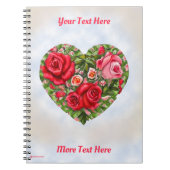 Carnet Coeur Rose vintage (Devant)