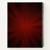 Carnet Coeur rouge avec ailes d'or (Dos)