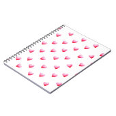 Carnet Coeur rouge mignon romantique (Côté gauche)