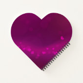 Carnet Coeur Ruban Or Heureuse Sainte-Valentin pourpre (Dos)