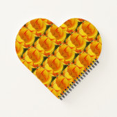 Carnet Coeur Tulipe de printemps jaune (Dos)