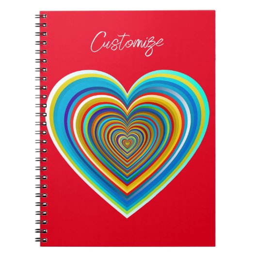 Carnet Coeur valentin multicolore Thunder_Cove (Devant)