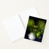 Carnet Coeur vert en noir (Intérieur)