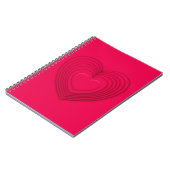 Carnet Coeurs 3d à couche - rouge rose (Côté gauche)