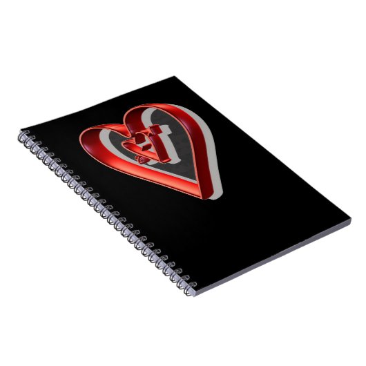 Carnet Coeurs 3D rouges (Côté Droit)