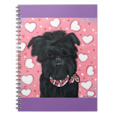 Carnet Coeurs Affenpinscher (Devant)