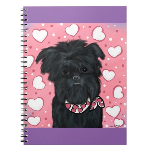 Carnet Coeurs Affenpinscher (Devant)