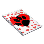 Carnet Coeurs Amoureux de les chiens partout (Côté Droit)